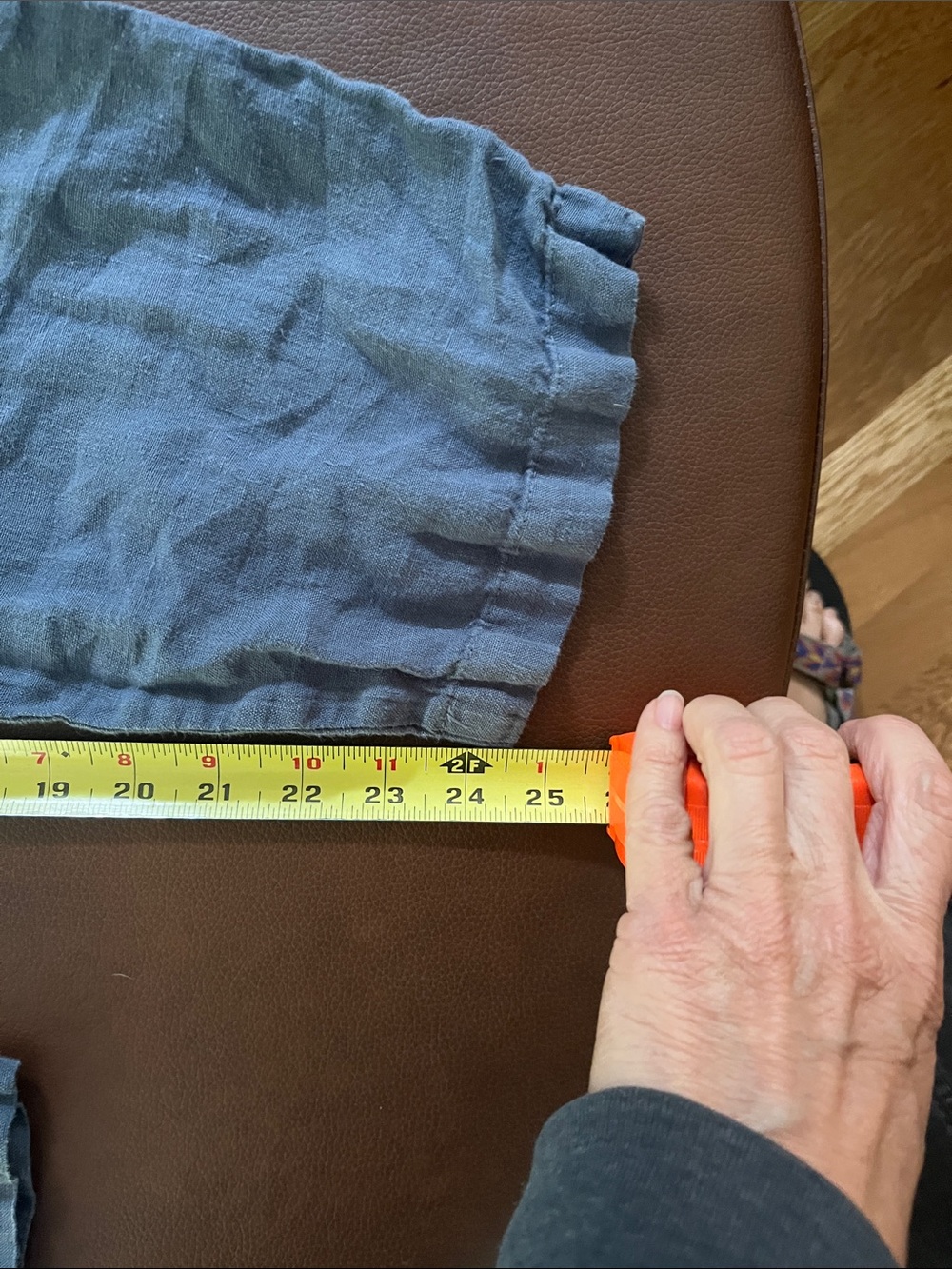 Cut loose cropped linen pants medium - Picture 7 of 7